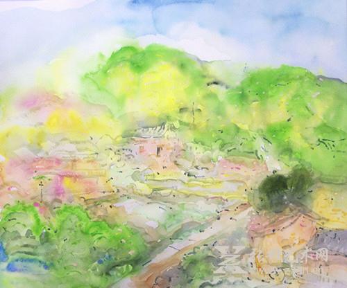 黄永生 《柔阳丽水》50x60cm 2013年 黄永生 《柔阳丽水》50x60cm 2013年