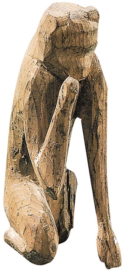 中国国家博物馆藏甘肃武威汉墓出土《木猴》。