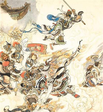 刘继卣绘连环画《闹天宫》局部。