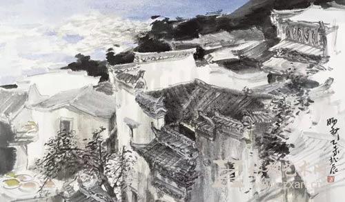 陈北辰 晒秋 68x45cm 陈北辰 晒秋 68x45cm