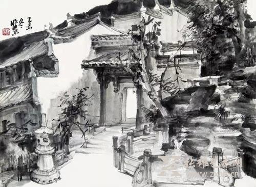 余明慧 篁岭人家 53x39cm 余明慧 篁岭人家 53x39cm