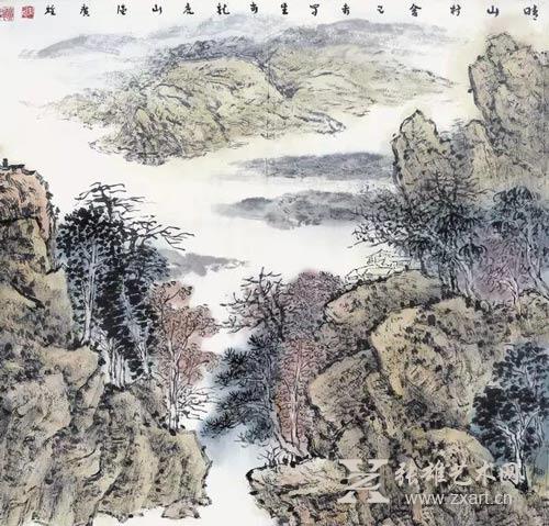 陆广雄 晴山村舍69x69cm 陆广雄 晴山村舍69x69cm