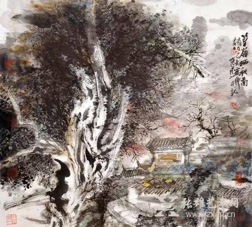 张永山 篁岭晒秋 69X69cm 张永山 篁岭晒秋 69X69cm