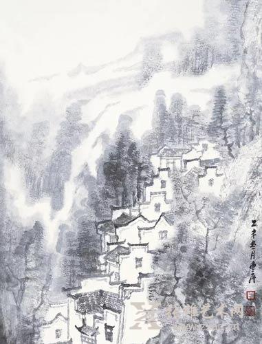 牛惠民 篁岭烟岚 53x39cm 牛惠民 篁岭烟岚 53x39cm