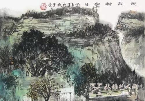 李亮 无蚊村写生图 46x34cm 李亮 无蚊村写生图 46x34cm