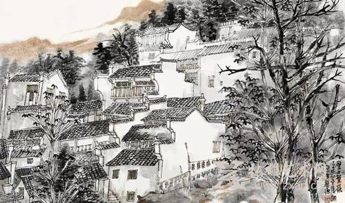 张剑 壁上篁岭 68x45cm 张剑 壁上篁岭 68x45cm