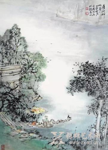 林木炎 上清河畔 53x39cm 林木炎 上清河畔 53x39cm