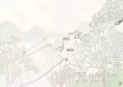 蒲玉杰 / 龙虎山写生之三 60x42cm 蒲玉杰 / 龙虎山写生之三 60x42cm