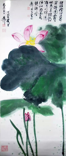 谢稚柳荷画别具特色