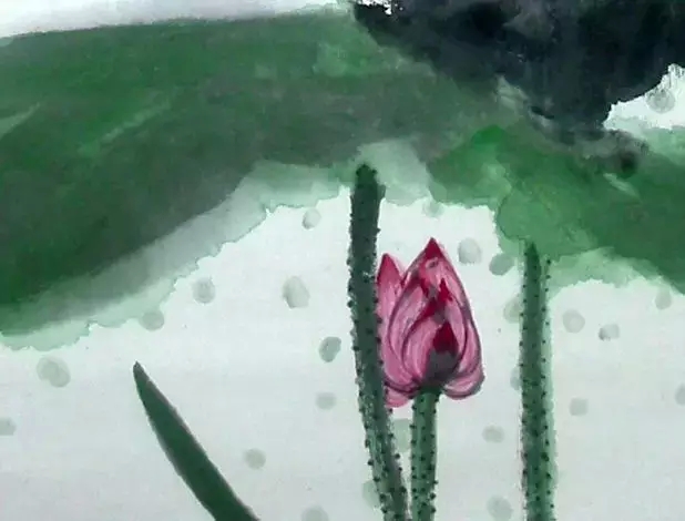 谢稚柳荷画别具特色