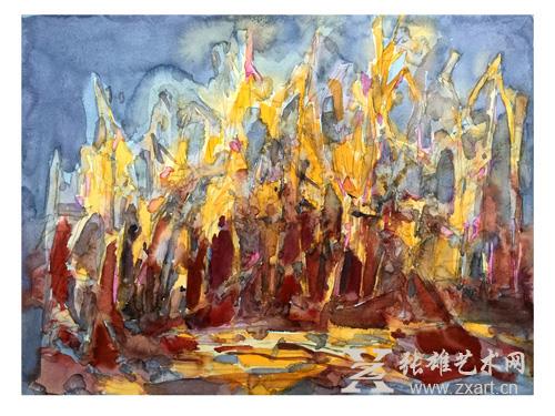 2015《玉米地》48x36cm