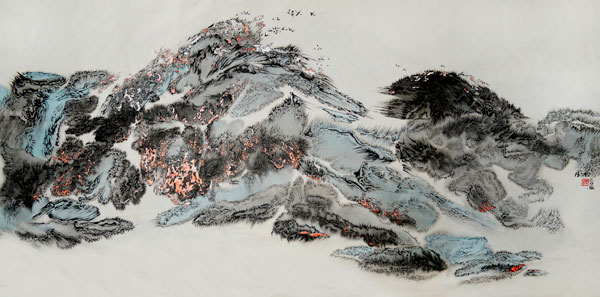 周末:《山色》-2(6尺宣) 周末:《山色》-2(6尺宣)