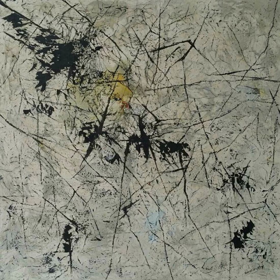 周末:《巢》系列-1(画布、宣纸、水墨、丙烯160x130cm) 周末:《巢》系列-1(画布、宣纸、水墨、丙烯160x130cm)