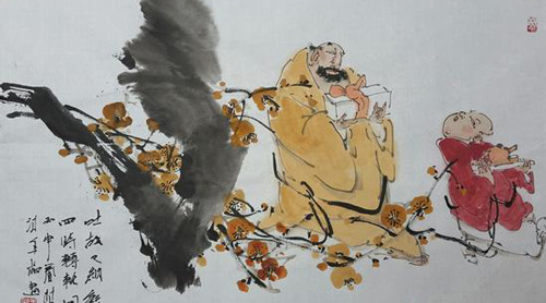 “善行天下——王林水墨禅意作品展”在兰考揭幕