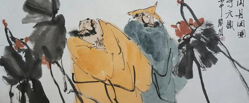 “善行天下——王林水墨禅意作品展”在兰考揭幕