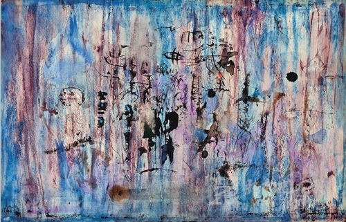 赵无极《无题》 水墨纸本,1954年作 32.3 ×50 公分 估价:80,0000-150,0000港币 赵无极《无题》 水墨纸本,1954年作 32.3 ×50 公分 估价:80,0000-150,0000港币